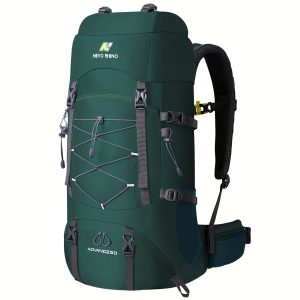 NEVO RHINO Waterproof Hiking Backpack 13.21gal Camping Backpack With Rain Cover, Hiking Mountaineering Backpack Army Green