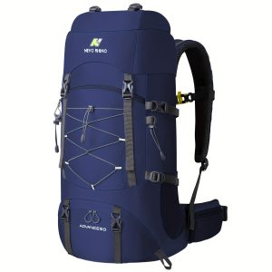 NEVO RHINO Waterproof Hiking Backpack 13.21gal Camping Backpack With Rain Cover, Hiking Travel Mountaineering Backpack Dark Blue